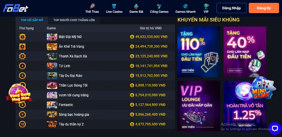 Đặc quyền VIP tại 32wim nổ hũ